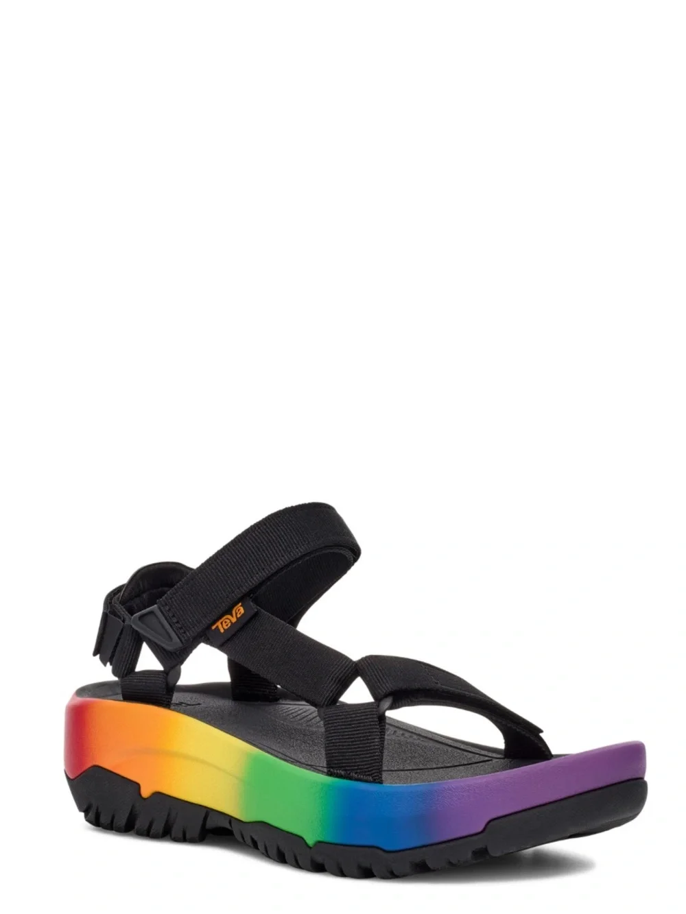 Teva Unisex Hurricane XLT2 Ampsole Brite Black/Rainbow Sandals, M12/W14, NWOT